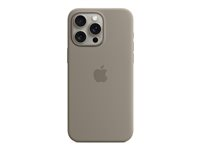 Apple - Baksidesskydd för mobiltelefon - MagSafe-kompatibilitet - silikon - lera - för iPhone 15 Pro Max MT1Q3ZM/A