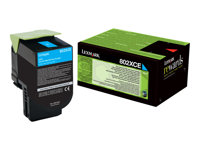 Lexmark - Cyan - original - tonerkassett - för Lexmark CX510de, CX510de Statoil, CX510dhe, CX510dthe 80C2XCE