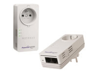 NETGEAR Powerline XAVB5602 - PowerLine adaptersats - GigE, HomePlug AV (HPAV), IEEE 1901 - vägginsticksbar (paket om 2) XAVB5602-100PES