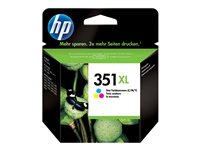 HP 351XL - 14 ml - Lång livslängd - färg (cyan, magenta, gul) - original - bläckpatron - för Deskjet D4268; Photosmart C4483, C4486, C4488, C4524, C4583, C4585, C4588, C5225 CB338EE#UUS