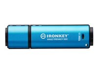 Kingston IronKey Vault Privacy 50 Series - USB flash-enhet - krypterat - 128 GB - USB-C 3.2 Gen 1 - TAA-kompatibel IKVP50C/128GB