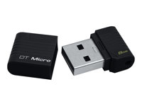 Kingston DataTraveler Micro - USB flash-enhet - 8 GB - USB 2.0 - svart DTMCK/8GB