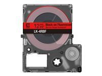 Epson LabelWorks LK-4RBF - Svart på fluorescerande rött - Rulle (1,2 cm x 5 m) 1 kassett(er) hängande låda - bandpatron C53S672099