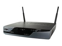 Cisco 878W - Trådlös router - DSL-modem - 4-ports-switch - WAN-portar: 2 - 802.11b/g - 2,4 GHz - rekonditionerad CISCO878W-G-EK9-RF