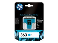 HP 363 - 4 ml - cyan - original - bläckpatron - för Photosmart 31XX, 82XX, C5100, C5170, C5175, C5190, C5194, C6100, C6150, C6175, C7100 C8771EE#ABB