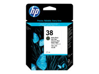 HP 38 - Mattsvart - original - bläckpatron - för Deskjet 1200, 1600, 450, 6620, 6623, 6628; LaserJet 2300; Photosmart Pro B8850, Pro B9180 C9412A