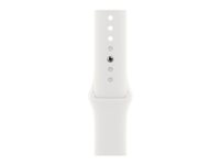 Apple - Band för smart klocka - 45 mm - Vanlig storlek - vit MP7F3ZM/A
