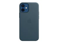 Apple - Baksidesskydd för mobiltelefon - med MagSafe - läder - baltisk blå - för iPhone 12 mini MHK83ZM/A