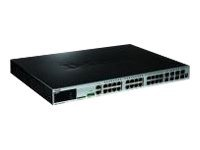 D-Link xStack DGS-3620-28TC - Switch - L3 - Administrerad - 20 x 10/100/1000 + 4 x kombinations-Gigabit SFP + 4 x 10 Gigabit SFP+ - skrivbordsmodell DGS-3620-28TC/SI