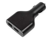 Targus Car Charger for Laptop & USB Tablet - Strömadapter för bil - 90 Watt - utgångskontakter: 2 - Europa - svart APD046EU
