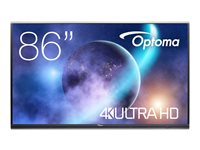 Optoma Creative Touch 5862RK+ - 86" Diagonal klass 5-Series Gen 2+ LED-bakgrundsbelyst LCD-skärm - interaktiv - med pekskärm (multitouch) - 4K UHD (2160p) 3840 x 2160 - Direct LED - svart H1F0C0LBW101