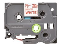 Brother TZe-242 - Standardlim - rött på vitt - Rulle (1,8 cm x 8 m) 1 kassett(er) bandlaminat - för Brother PT-D600; P-Touch PT-1880, D450, D800, E550, E800, P900, P950; P-Touch EDGE PT-P750 TZE242