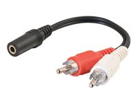 C2G Value Series Y-Cable - Audio-adapter - RCA hane till stereo mini jack hona - skärmad - svart 80134