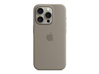 Apple - Baksidesskydd för mobiltelefon - MagSafe-kompatibilitet - silikon - lera - för iPhone 15 Pro MT1E3ZM/A