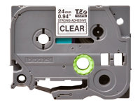 Brother TZe-S151 - Extrastark häftning - svart på klar - Rulle ( 2,4 cm x 8 m) 1 kassett(er) bandlaminat - för Brother PT-D600, P750, P950; P-Touch PT-D610, D800, E550, P900, P950; P-Touch EDGE PT-P750 TZES151