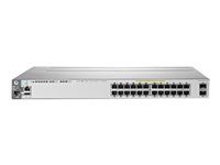 HPE Aruba 3800-24G-PoE+-2SFP+ - Switch - L4 - Administrerad - 24 x 10/100/1000 (PoE) + 2 x 10 Gigabit Ethernet / 1 Gigabit Ethernet SFP+ - rackmonterbar - PoE J9573A#ABB