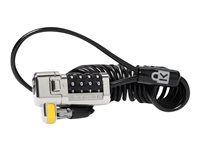 Kensington ClickSafe Portable Combination Laptop Lock - Lås för säkerhetskabel - svart K64698EU