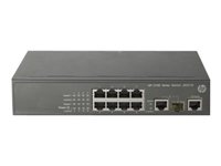 HPE 3100-8 v2 SI Switch - Switch - L3 - Administrerad - 8 x 10/100 + 1 x 10/100/1000 - skrivbordsmodell, rackmonterbar JG221A#ABB