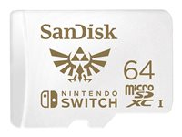 SanDisk Nintendo Switch - Flash-minneskort - 64 GB - UHS-I U3 - mikroSDXC UHS-I - för Nintendo Switch SDSQXAT-064G-GNCZN