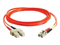 C2G - Patch-kabel - LC multiläge (hane) till SC-läge (multi-mode) (hane) - 5 m - fiberoptisk - 62,5/125 mikron 85057