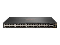 HPE Aruba 6300M - Switch - L3 - Administrerad - 48 x 10/100/1000 + 4 x 1 Gb/10 Gb/25 Gb/50 Gb SFP56 (upplänk/stapling) - bakre till främre luftflödet - rackmonterbar - TAA-kompatibel - för HPE Aruba 6300M 24p SFP+ LRM support and 2p 50G and 2p 25G MACsec Switch JL762A