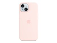 Apple - Baksidesskydd för mobiltelefon - MagSafe-kompatibilitet - silikon - Light Pink - för iPhone 15 MT0U3ZM/A