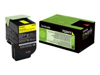 Lexmark 702HY - Gul - original - tonerkassett LCCP, LRP - för Lexmark CS310dn, CS310n, CS410dn, CS410dtn, CS410n, CS510de, CS510dte 70C2HY0