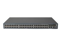 HPE 3600-48 v2 SI - Switch - L4 - Administrerad - 48 x 10/100 + 4 x Gigabit SFP + 2 x delad 10/100/1000 - rackmonterbar JG305A#ABB