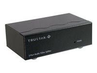 C2G TruLink 2-Port UXGA Monitor Splitter/Extender with 3.5mm Audio - Förlängd räckvidd för audio/video - 2 portar - upp till 64 m 89025