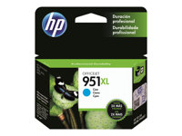 HP 951XL - 24 ml - Lång livslängd - cyan - original - bläckpatron - för Officejet Pro 251dw, 276dw, 8100, 8600, 8600 N911a, 8610, 8615, 8620, 8625, 8630 CN046AE#301