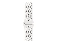 Apple Nike - Band för smart klocka - 45 mm - Vanlig storlek - summit white/black MPH13ZM/A