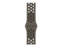 Apple Nike - Band för smart klocka - 45 mm - Vanlig storlek - olivgrå/svart MPH73ZM/A