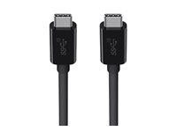 Belkin - USB-kabel - 24 pin USB-C (hane) till 24 pin USB-C (hane) - USB 3.1 - 5 A - 1 m - stöd för 4K, 10 Gbps SuperSpeed+ - svart F2CU052BT1M-BLK