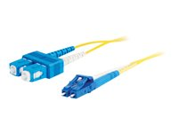 C2G - Patch-kabel - LC enkelläge (hane) till SC enkelläge (hane) - 5 m - fiberoptisk - 9 / 125 mikrometer - gul 85418