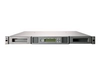 HPE 1/8 G2 Tape Autoloader Ultrium 1760 - Bandrobot - 6.4 TB / 12.8 TB - platser: 8 - LTO Ultrium ( 800 GB / 1.6 TB ) - Ultrium 4 - SCSI LVD - extern - 1U - streckkodsläsare, kryptering - för ProLiant DL165 G5 Special Server, ML115 G5, ML370 G5 AJ816B
