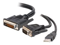 C2G - Projektorkabel - M1 (hane) till USB, HD-15 (VGA) (hane) - 2 m 81246