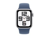 Apple Watch SE (GPS + Cellular) - 2a generation - 40 mm - silveraluminium - smart klocka med sportband - fluoroelastomer - denim - bandstorlek: S/M - 32 GB - LTE, Wi-Fi 4, Bluetooth - 4G - 27.8 g MXGF3QN/A