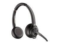 HP Poly Savi 8220 - Savi 8200 series - headset - på örat - DECT / Bluetooth - trådlös - USB-A via Bluetooth-adapter - svart - Zoomcertifierad, UC-certifierad 8D3F2AA