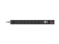 APC Switched Rack PDU AP7901B - Kraftdistributionsenhet (kan monteras i rack) - AC 120 V - ingång: NEMA L5-20 - utgångskontakter: 8 (NEMA 5-20) - 1U - 3.66 m sladd - svart - för P/N: SMX1000C, SMX1500RM2UC, SMX1500RM2UCNC, SMX750C, SMX750CNC, SRT2K2RXLNX145 AP7901B