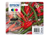 Epson 503 Multipack - 4-pack - svart, gul, cyan, magenta - original - blister - bläckpatron - för WorkForce WF-2960 C13T09Q64010