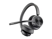 Poly Voyager 4320-M - Voyager 4300 UC series - headset - på örat - Bluetooth - trådlös, kabelansluten - USB-C - svart - Certifierad för Microsoft-teams, Zoomcertifierad 77Z32AA