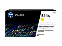 HP 654A - Gul - original - LaserJet - tonerkassett (CF332A) - för Color LaserJet Enterprise M651dn, M651n, M651xh; Color LaserJet Managed M651dnm, M651xhm CF332A