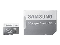Samsung Pro MB-MG32D - Flash-minneskort (adapter, microSDHC till SD inkluderad) - 32 GB - UHS Class 1 / Class10 - microSDHC UHS-I MB-MG32DA/EU