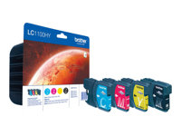 Brother LC1100HY Value Pack - 4-pack - Lång livslängd - svart, gul, cyan, magenta - original - bläckpatron - för Brother DCP-6690CW, MFC-5890CN, MFC-6490CW LC1100HYVALBPDR