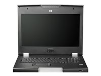 HPE TFT7600 G2 - KVM-konsol - PS/2, USB - 17.3" - kan monteras i rack - 1440 x 900 - 187 cd/m² - 500:1 - 16 ms - VGA - silver - 1U - för ProLiant SL230s Gen8, SL250s Gen8 AZ883A