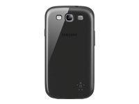 Belkin Grip Sheer - Fodral för mobiltelefon - termoplastisk polyuretan (TPU) - svart - för Samsung Galaxy S III F8M398CWC00