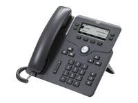 Cisco IP Phone 6871 - VoIP-telefon - IEEE 802.11n (Wi-Fi) - SIP, SRTP - 4 linjer - träkol CP-6871-3PCC-K9=