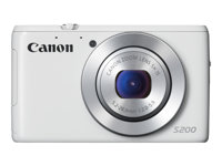 Canon PowerShot S200 - Digitalkamera - kompakt - 10.1 MP - 720 p - 5x optisk zoom - Wi-Fi - vit 8675B015