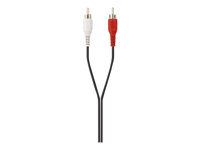 Belkin - Ljudkabel - RCA x 2 hane till RCA x 2 hane - 1 m - skärmad - svart F3Y097BF1M