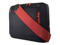 Belkin Messenger Bag for notebooks up to 17" - Notebook-väska - 17" - jet, vinröd F8N051EABR